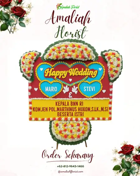 Papan Bunga Pernikahan Kubang